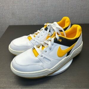 Authentic Mens Nike Full Force Low White Gold Fb1362-103 Athletic Sneakers